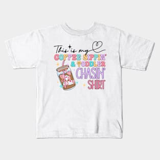 This Is My Coffee Sippin' & Toddler Chasin, Coffee Sippin Toddler, Coffee Mom, Sacrastic Mom Kids T-Shirt